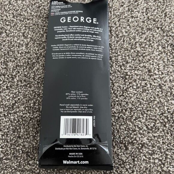 NEW George Silky Sheer Knee-Highs, 3 Pair Pack - Picture 2 of 5